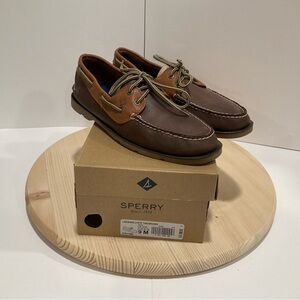 Used Sperry Mens Boat Shoe 9 M‎ Original Leeward 2 Eye Tan/Brown